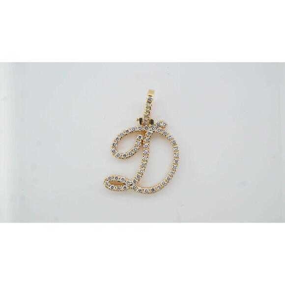Estate Sale 14k Yellow Gold Diamond Pendant Vintage Style 0.85 TCW